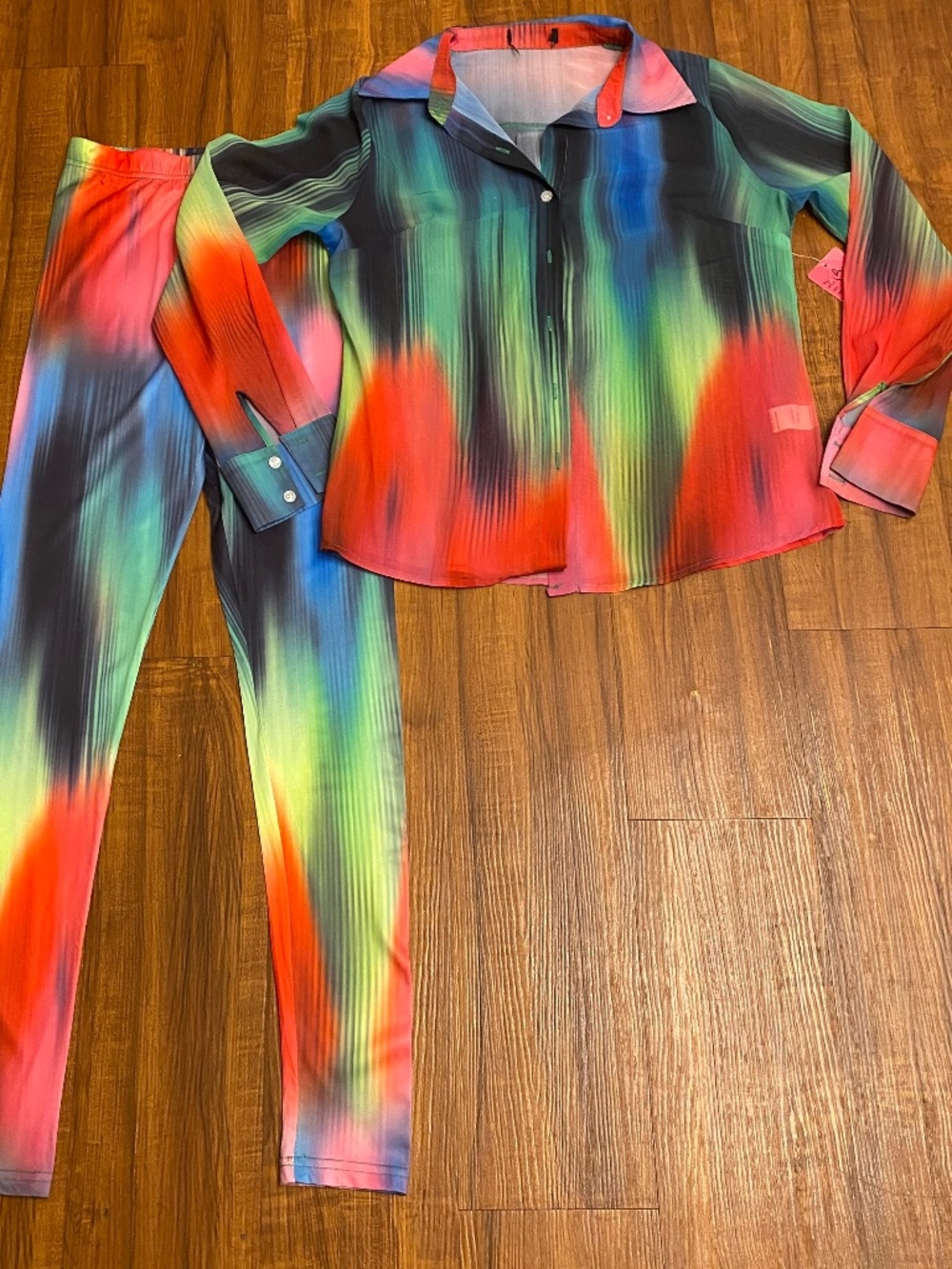 Ladies Gradient Two Piece Legging Set